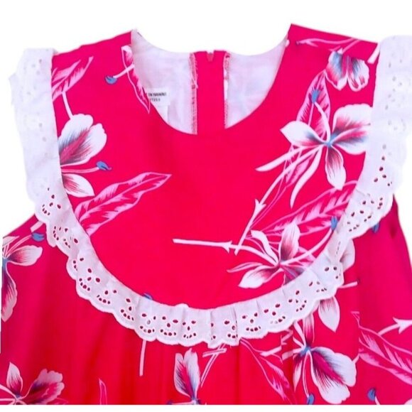 Vintage Hawaiian Muumuu Dress 14 Sleeveless Tiered Maxi Aloha Made in Hawaii - Picture 2 of 7